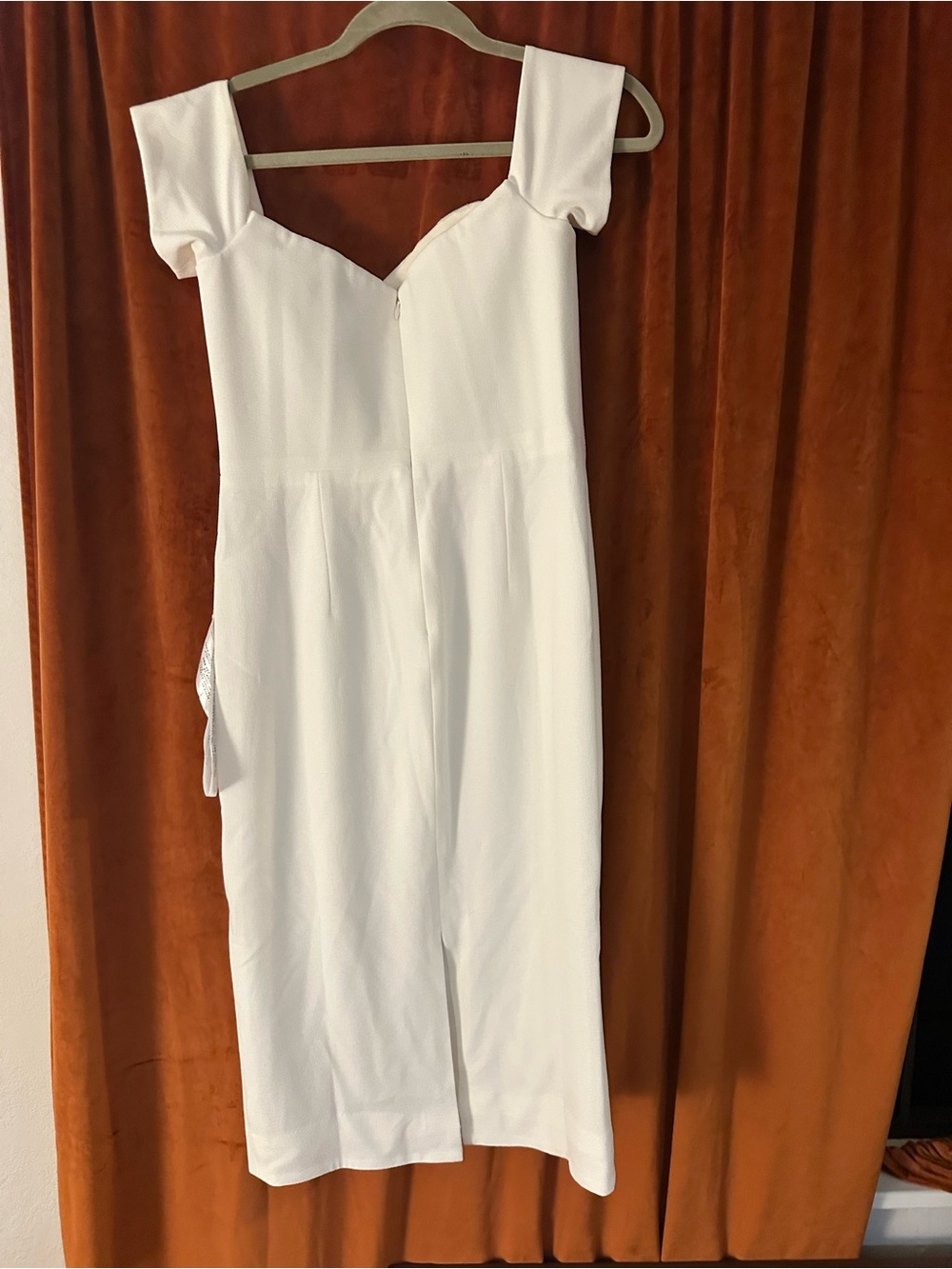 NWT Dress the Population White Midi Dress size Medium